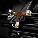 Wood Gravity Auto Lock Car Air Vent Phone Holder Mount Stand for iPhone/Samsung