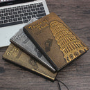 Leaning Tower of Pisa Diary Book Vintage Leather Fashion Notebook Lined Paper 128 Sheets 256 Pages