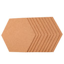 10Pcs/Set Soft Hexagon Board Cork Tiles Wood Sheet Notice Board Wall Bulletin Boards Photo Frame w/ Full Sticky Back for Pictures Photos Notes