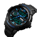 SKMEI 1320 Dual Display Digital Watch Men Chronograph Alarm Watch Fashion Waterproof Sport Watch