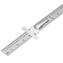 Machifit 6 Inch 0-150mm Stainless Steel Gauge Standard Rule Scale Depth Length Gauge Marking Measuring Tool with Detachable Clip