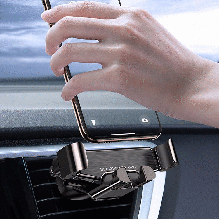 Bakeey Metal Gravity Linkage Automatic Lock Air Vent Car Phone Holder For 4.0-6.8 Inch Smart Phone For iPhone 11 Pro Max Xiaomi Redmi Note 8 Pro