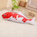KCASA KC Taisho Showa Red White Gibel Carp Golden Koi Fish Stuffed Plush Toy Cotton Goldfish Cushion