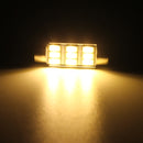 Car Dome 5630 SMD 9 LED Bulb Light Interior Festoon 42MM Warm White