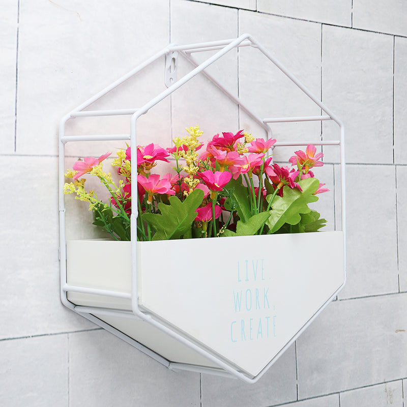 Flower Pot Plant Stand Floating Wall Storage Shelves for Room Garden Office