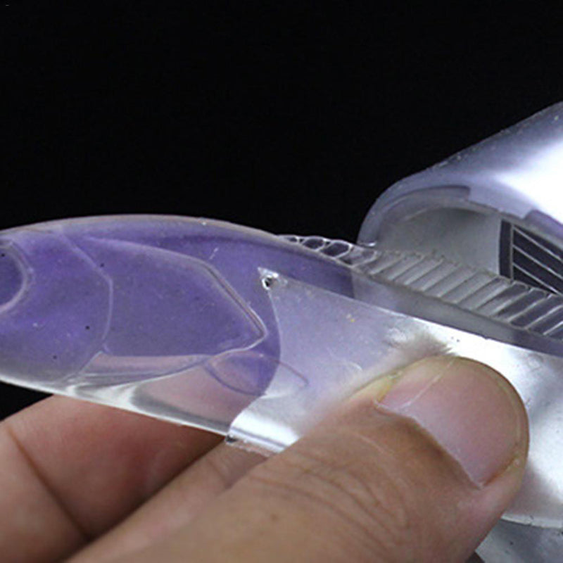 ZANLURE 2pcs/set Transparent White Squid Ribbonfish Lure Fishing Lure Bulit-in Reflector Sea Fishing