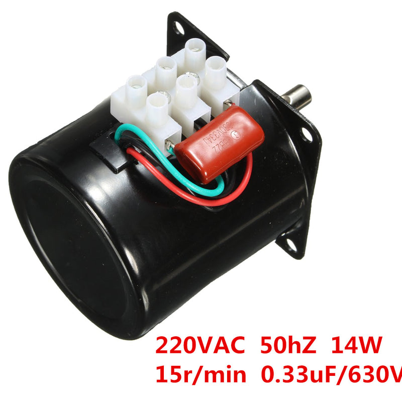 60KTYZ 220V 14W Permanent Magnetic Synchronous Motor Gear Machine 50Hz 15R/min