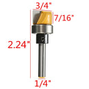 1/4 Inch Shank Hinge Mortise Template Router Bit Wood Working Milling Cutter