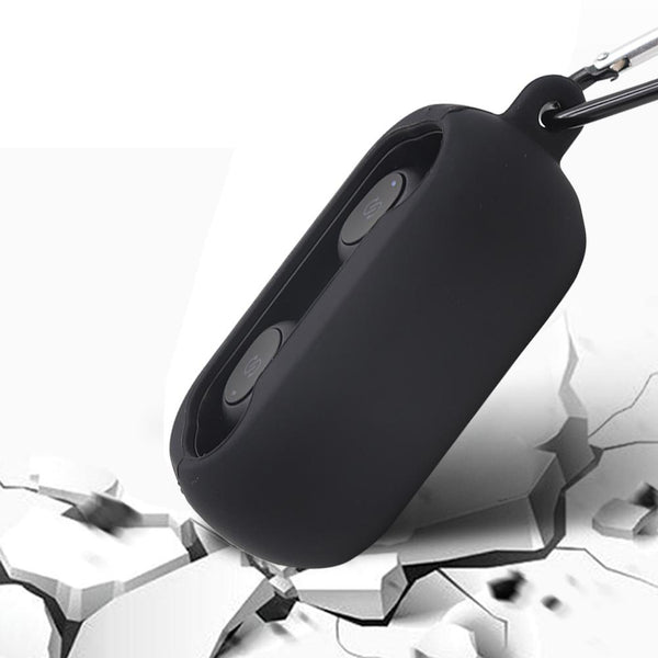Bakeey Portable Shockproof Dirtyproof Silicone Wireless bluetooth Earphone Storage Case with Keychain for QCY T1