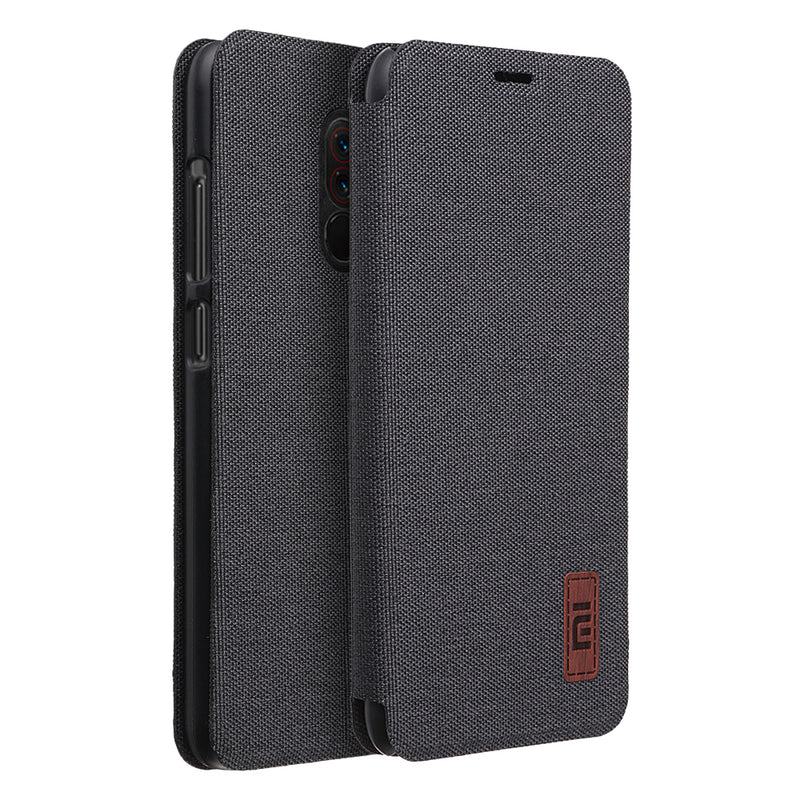 Bakeey Flip Shockproof Fabric Soft Silicone Edge Full Body Protective Case For Xiaomi Pocophone F1