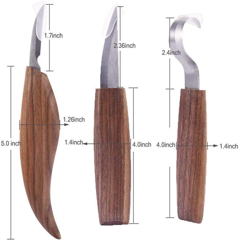 5pcs Wood Carving Knife Chisel Woodworking Whittling Cutter Chip Craft Hand Tool
