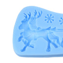 3D DIY Christmas Santa Clause Sleigh Silicone Soap Mould Candle Cake Baking Tools