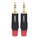 Choseal QD2008R 4Pcs Plug  Audio Connector 3.5mm Audio Plug Gold-plated Audio Cable Terminal