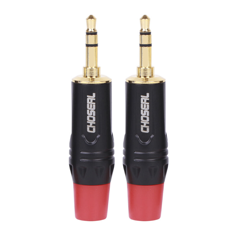 Choseal QD2008R 4Pcs Plug  Audio Connector 3.5mm Audio Plug Gold-plated Audio Cable Terminal