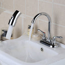 Modern Chrome Cold Hot Water Double Sink Mixer Tap Bathroom Kitchen Basin Faucet