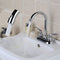 Modern Chrome Cold Hot Water Double Sink Mixer Tap Bathroom Kitchen Basin Faucet