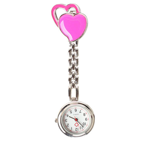 Sweet Heart Pocket Watch Stainless Dial Tunic Fob Pocket Doctor Nurse Watch