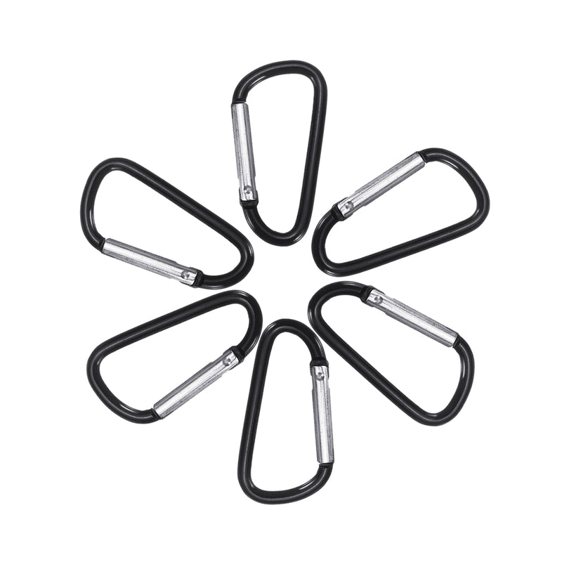 Screw Lock D-Shaped Carabiner Hook Keyring Clip