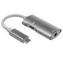 2 In 1 Charging Elbow Earphone Adapter Type-c To 3.5MM Audio Extension Cable For Xiaomi 6/8 SE