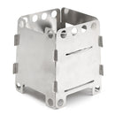 Outdoor Camping Wood Stove Picnic BBQ Cooking Furnace Wind Shield With Plate Cookware Utensil