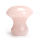 Natural Rose Quartz Mushroom Gua Sha Scraping Massage Tool Crystal Jade Massage Stone for Facial SPA Relaxing Gua Sha Borad Manual Massager