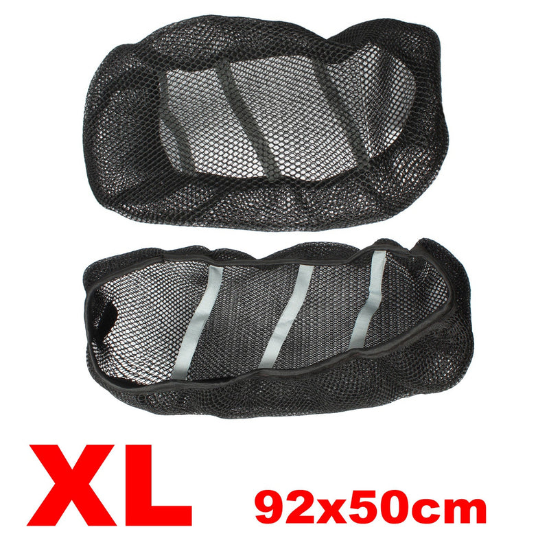 3D Motorcycle Scooter Seat Cover Net Breathable Protector Black