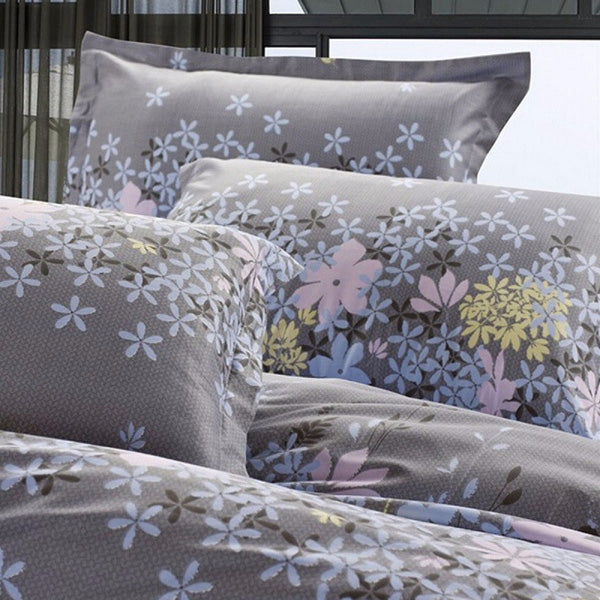 3 Or 4pcs Rosemary Flower Reactive Printing Bedding Sets Pillowcase Quilt Duvet Cover