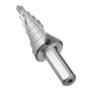 Drillpro 4-16.5mm HSS Step Drill Bit High Speed Steel Triangular Handle Spiral Groove Step Drill Bit