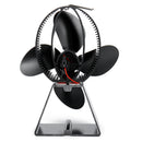 IPRee 4 Blades Stove Fan Heat Powered Wood Burner Fireplace Fan 150-180CFM 60-400C