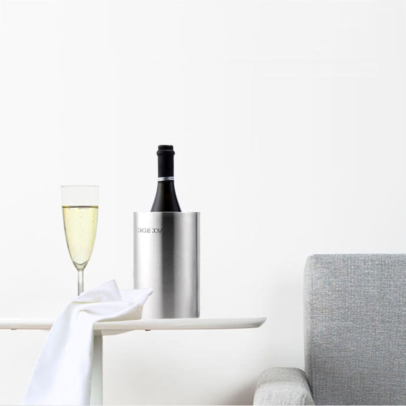 Circle Joy Stainless Steel Double Ice Bucket Efficient Insulation Mini Ice Bucket