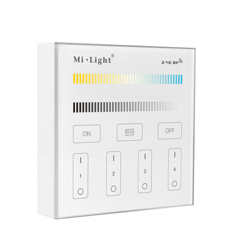 Milight B2 4-Zones Smart Panel Dimmer Controller Work With CCT LED Strip Light Floodlight Bulb