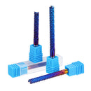 Drillpro 6mm Shank 22/25/32/42/52mm Tungsten Carbide Milling Cutter Blue Nano Coated End Mill