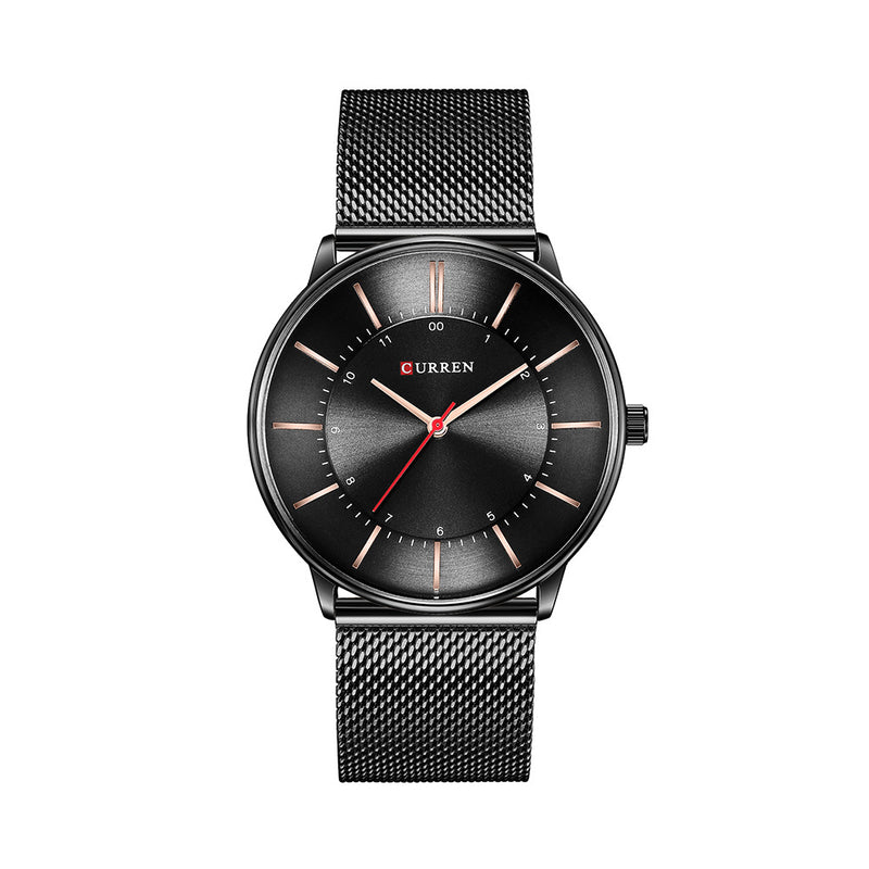 CURREN 8303 Ultra Thin Casual Style Men Wrist Watch Mesh Steel Band Quartz Watches