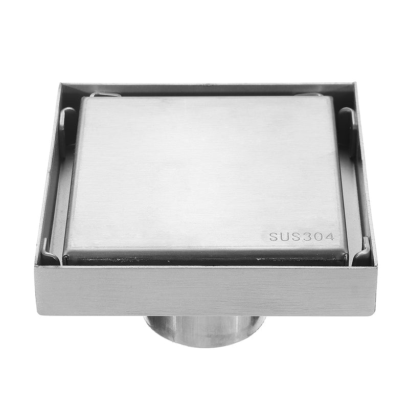 304 Stainless Steel Square Floor Drain Shower Wet Room Home Bathroom Kitchen Strainer