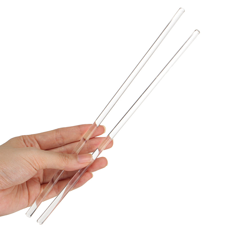 2Pcs 250mm Glass Stirring Mixing Rod Stirrer Mixer Sticks Rods Laboratory Experiment Glassware