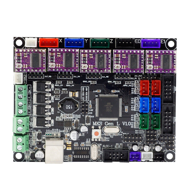 MKS-GEN L V1.0 Integrated Controller Mainboard + 5pcs DRV8825 Stepper Motor Driver For 3D Printer