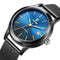 TEVISE 9017 Date Display Automatic Mechanical Watch Full Steel Mesh Stainless Steel Men Watch