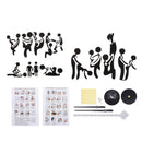 Bachelorette Game Kama Sutra DIY Adult Room Decorative Giant Wall Clock Sex Love Position Frameless Large Wall Clock Art