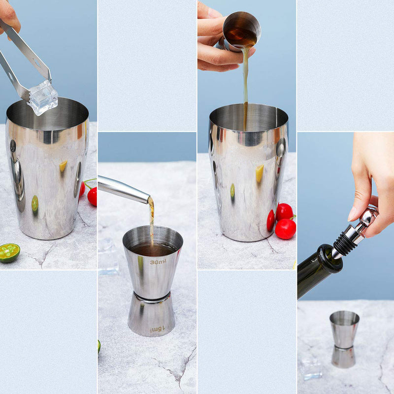 Cocktail  Shaker Bartender Bar Set Stainless Steel Beverage Mixer Bar Bartender Kit Bar Tool