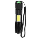 4000LM T6 COB LED 4 Modes Flashlight Zoomable Tactical Torch USB Rechargeable Lamp