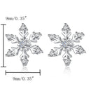 Elegant Snowflake Zircon Earrings Sweet Christmas Gift Earring Stud For Women