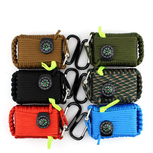 22 In1 Multifunction Outdoor Fishing Survival Kit Parachute Cord First Aid Emergency Survival Tools