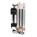 9CM Double Copper Tube Aurora DIY Game Cooling Fan CPU Radiator For 775/115x/1366/AMD Series