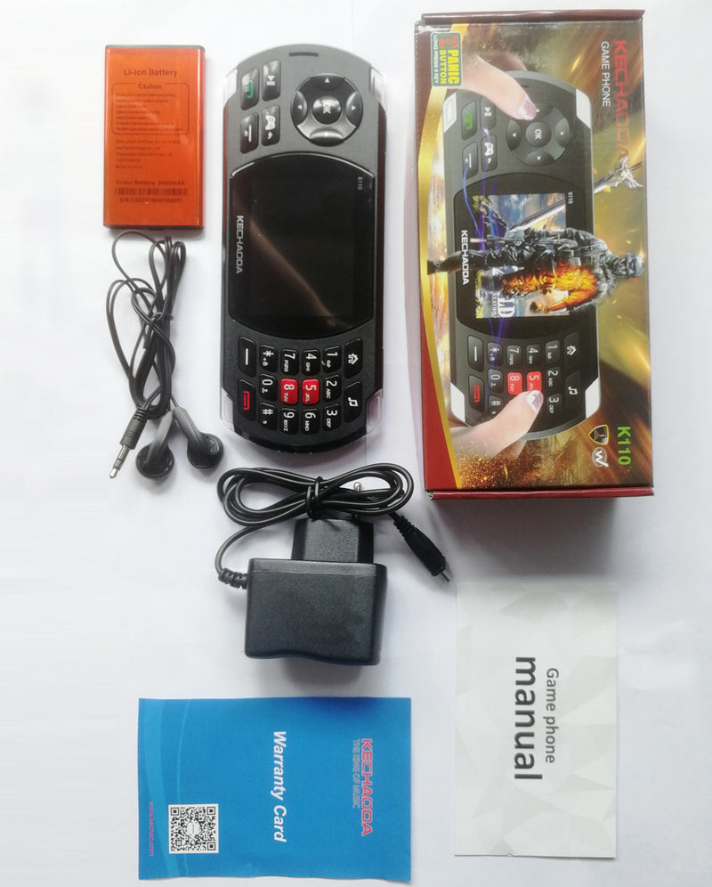 KECHAODA K110 Game Phone 2.8 inch 2600mAh 100 Classic Game Torch Big Sound Speaker With Vibration Dual SIM Card Dual Standby Feature Phone