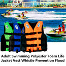 Life Jacket Adult Swimming Polyester Foam Life Jacket Vest Whistle Prevention Flood Waterproof-XXXL