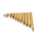 Suleve M2BT1 270Pcs M2 Male Female Knurled Brass Round Thread Column Standoff Spacer Pillar PCB Board Assortment