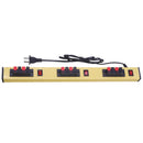 1.35M Three Groups 4 Pin LED Test Clip with Switch US Plug for Strip Light Ceiling Lamp AC220V