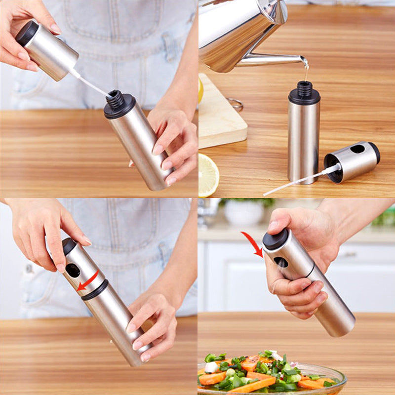 KCASA Kitchen Oil Spray Empty Bottle Vinegar Bottle Oil Dispense Seasoning Vinegar Bottle Soy Sauce Bottle Salad Bbq Cooking Glass Oil Sprayer