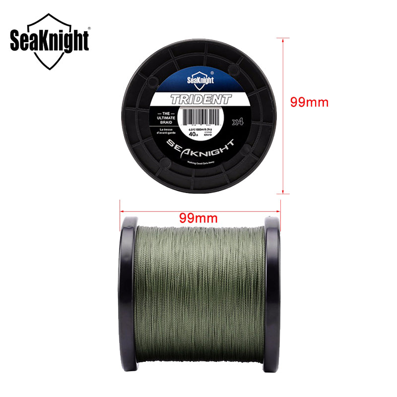 SeaKnigt TRIDENT 1000M 15-60LB PE Braided Fishing Line 4 Strands Super Power Fishing Wire