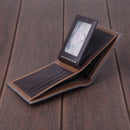 IPRee Men's Short Wallet Leather Travel Trifold ID Credit Card Holder Coin Purse